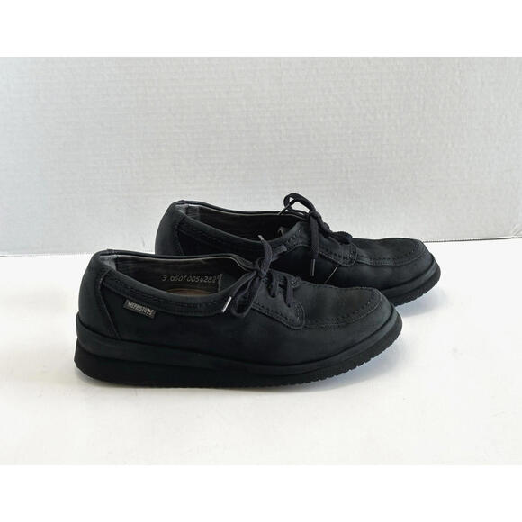 Mephisto Air Jet Women's 8.5 Black Leather Lace Up Casual Comfort Oxford Shoes - Picture 2 of 14